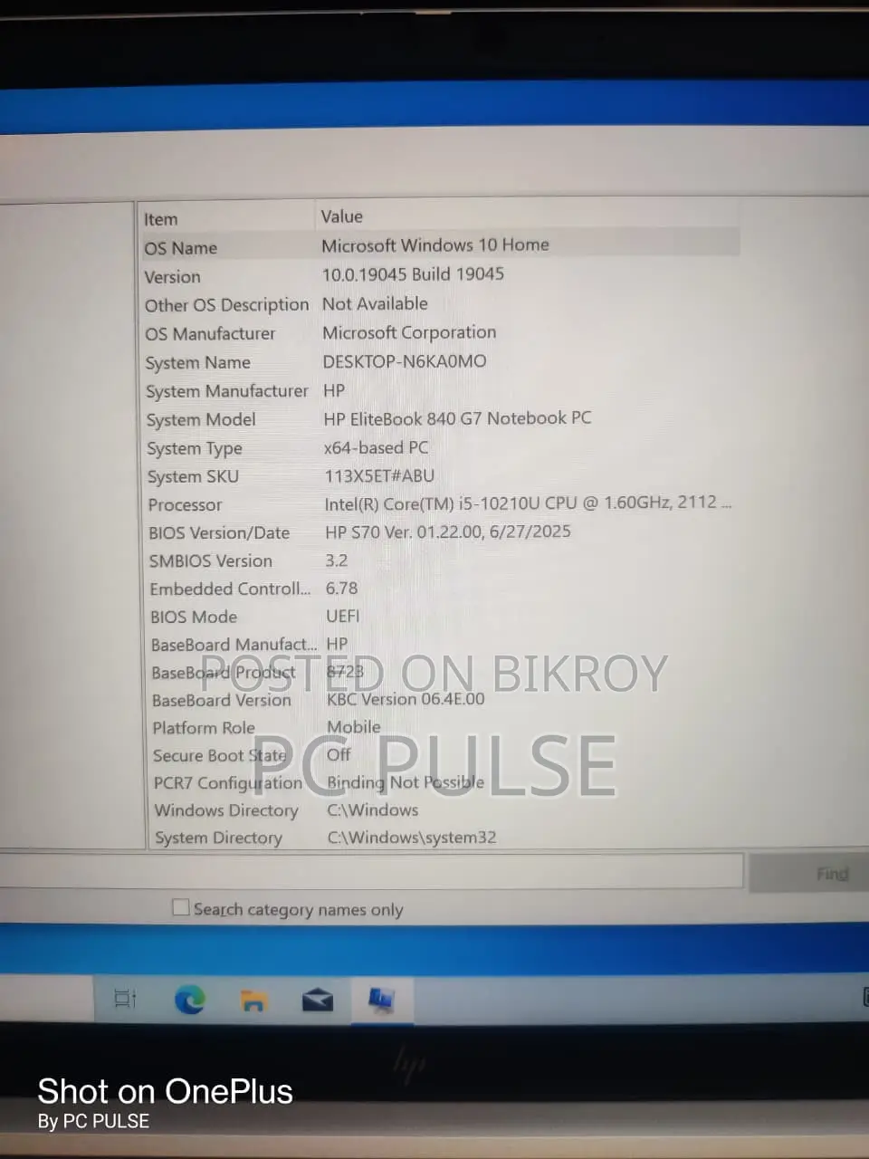 Laptop HP EliteBook 840 G7 8GB Intel Core I5 SSD 256GB