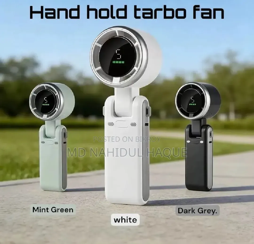 Rechargeable Turbo Mini Fan Portable Folding USB Type-C Port