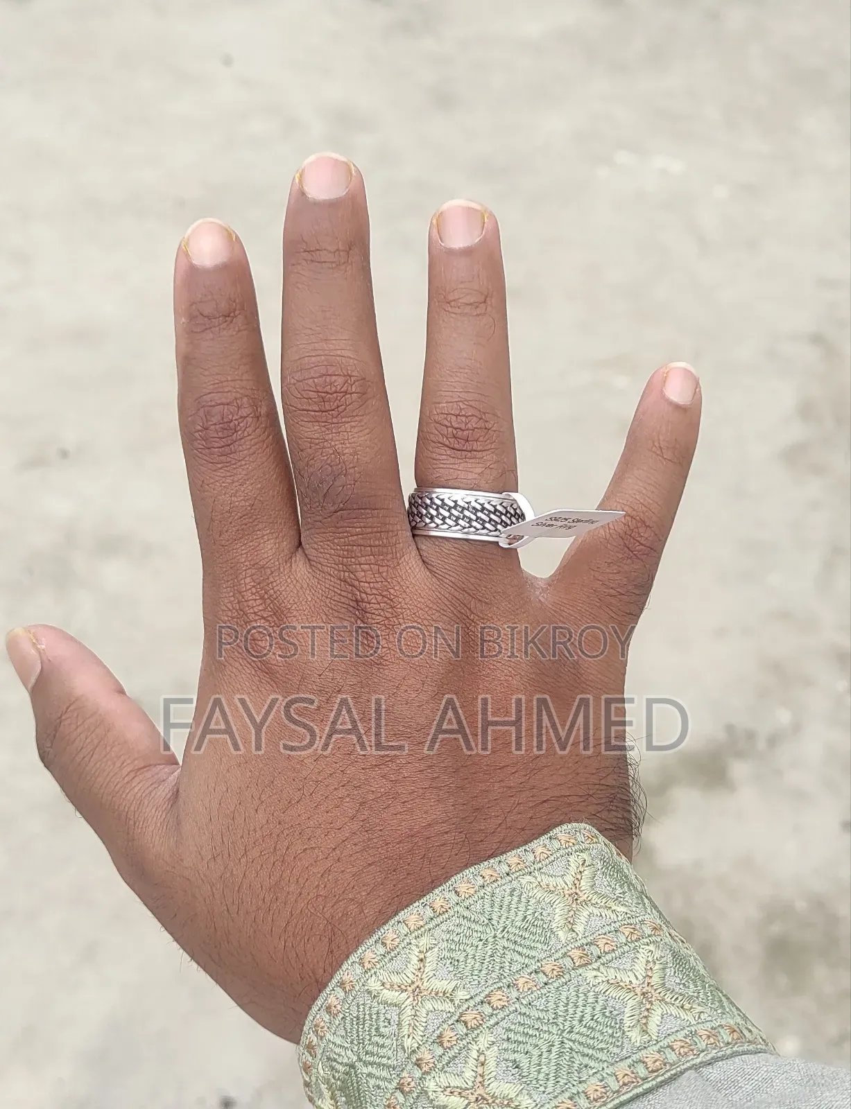 Rotatable S925 Hallmark Italian Silver Ring