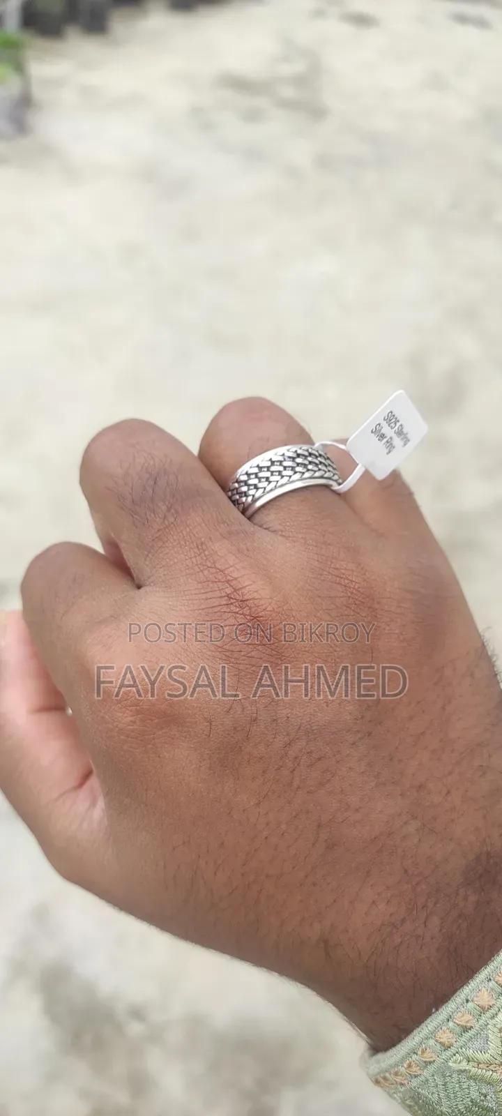 Rotatable S925 Hallmark Italian Silver Ring