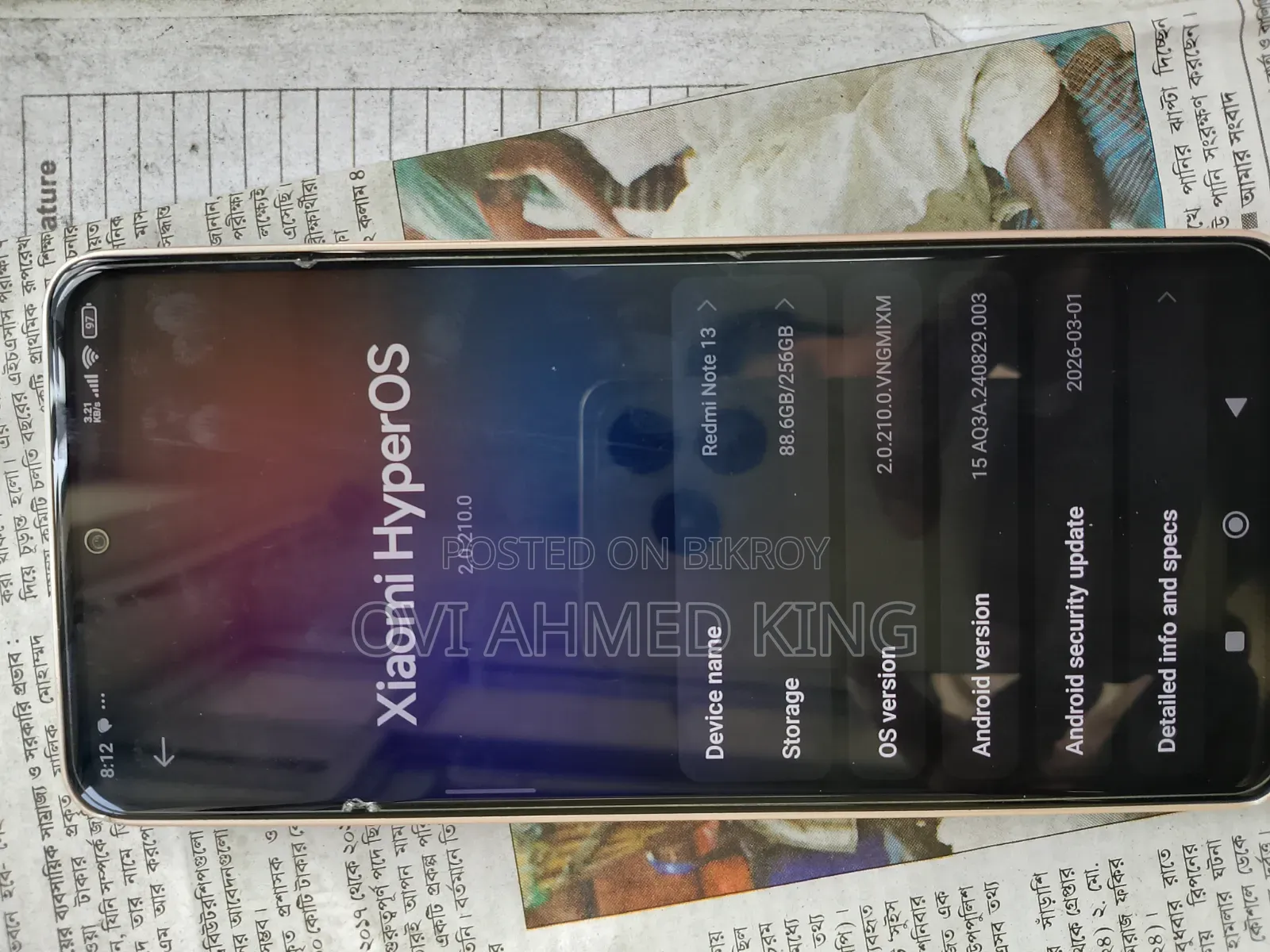 Xiaomi Redmi Note 13 256 GB Rose Gold