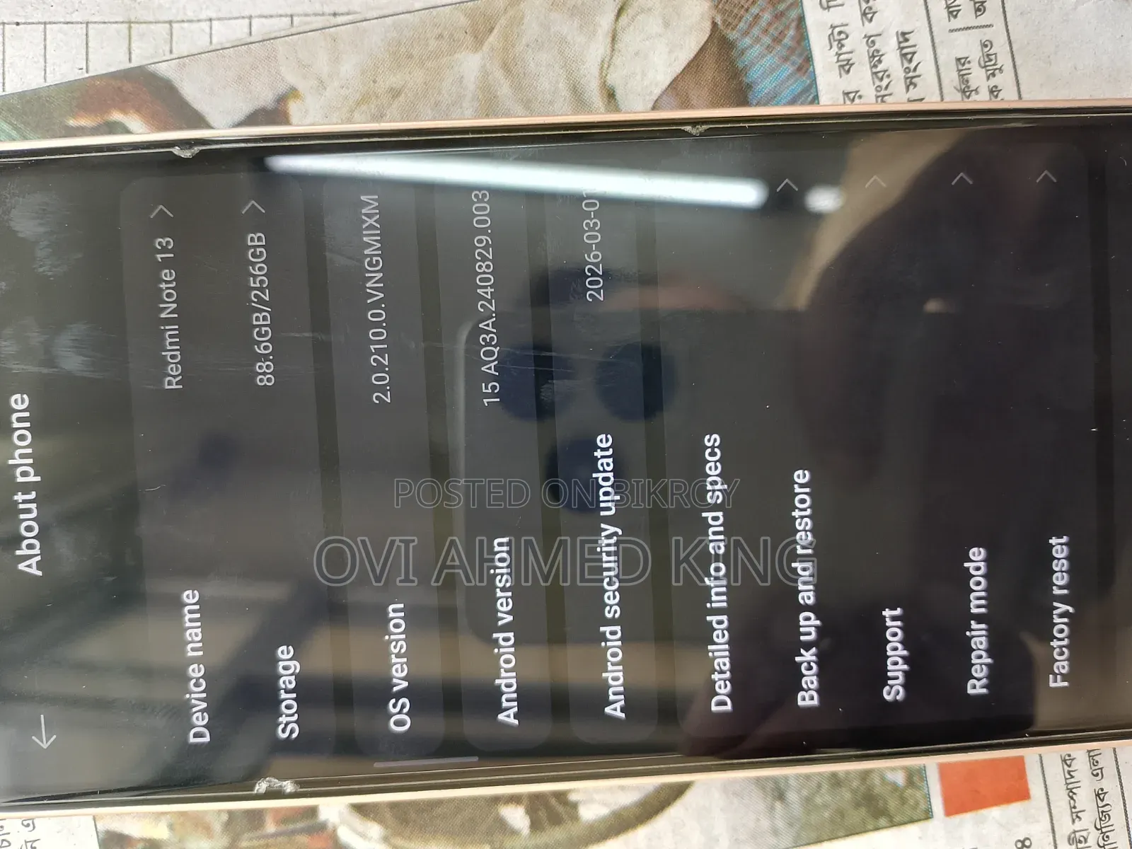 Xiaomi Redmi Note 13 256 GB Rose Gold