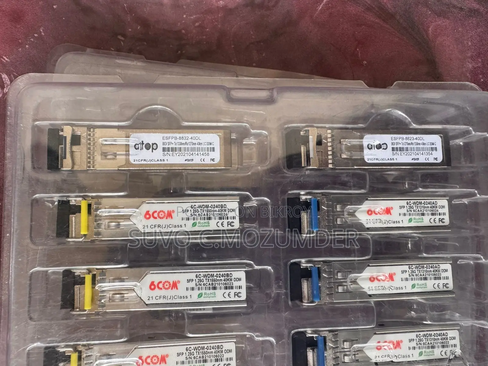 6com SFP Module 1.25g 40km Sc 1310/1550nm Single Mode Single Fiber
