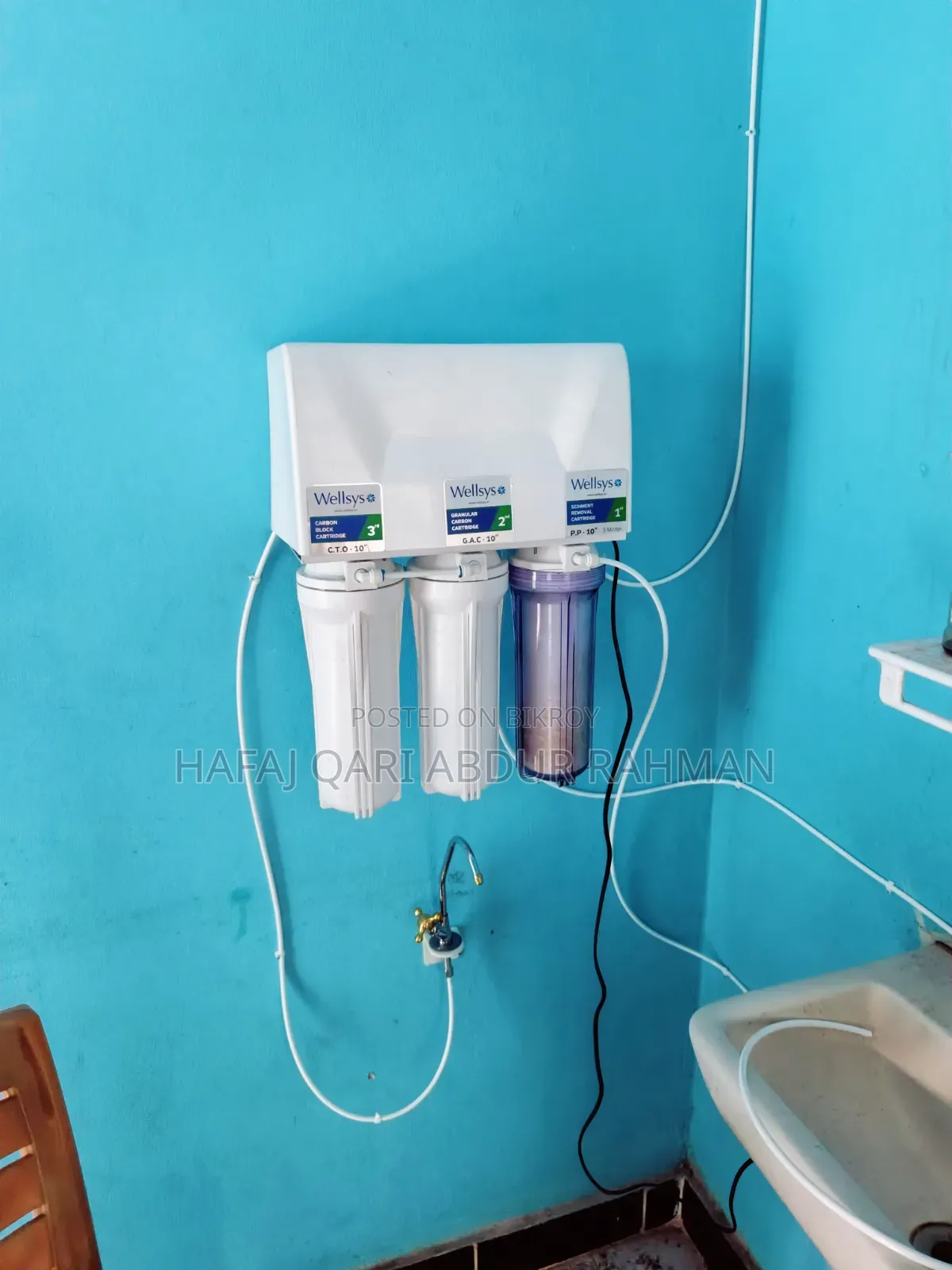 Sell 3-Stage Water Filter (with Motor + Storage Tank)