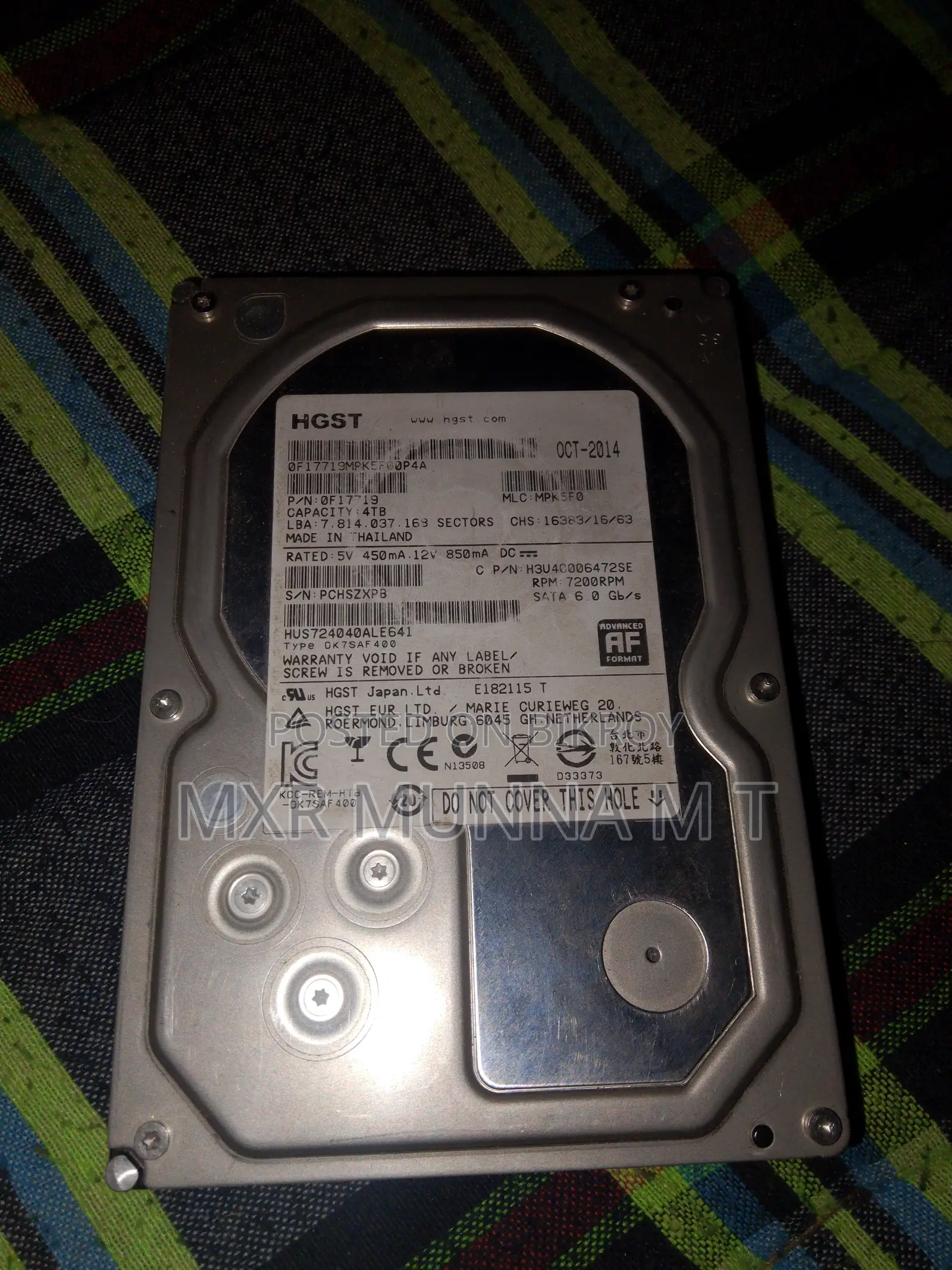 Selling 4TB Hard Drive