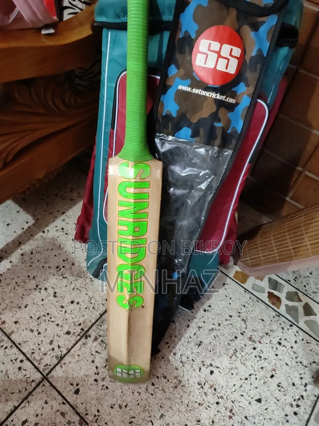 Cricket Kit For Left Handed Batsman Semi-new, No Helmet