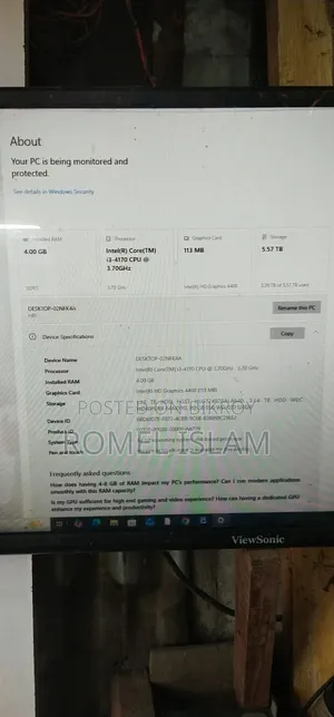 Desktop Computer 8GB Intel Core I3 HDD 4T