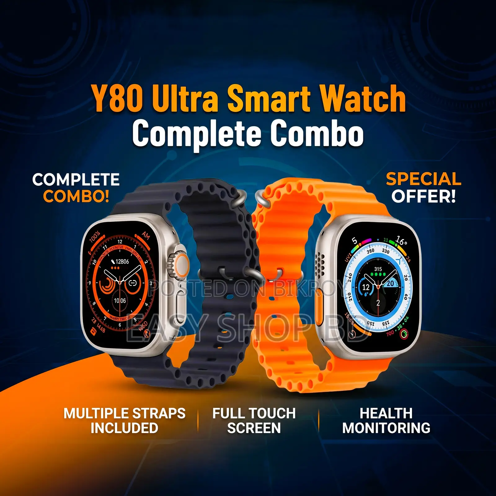 Original Y80 Ultra Smart Watch (8+1 Combo Offer!)