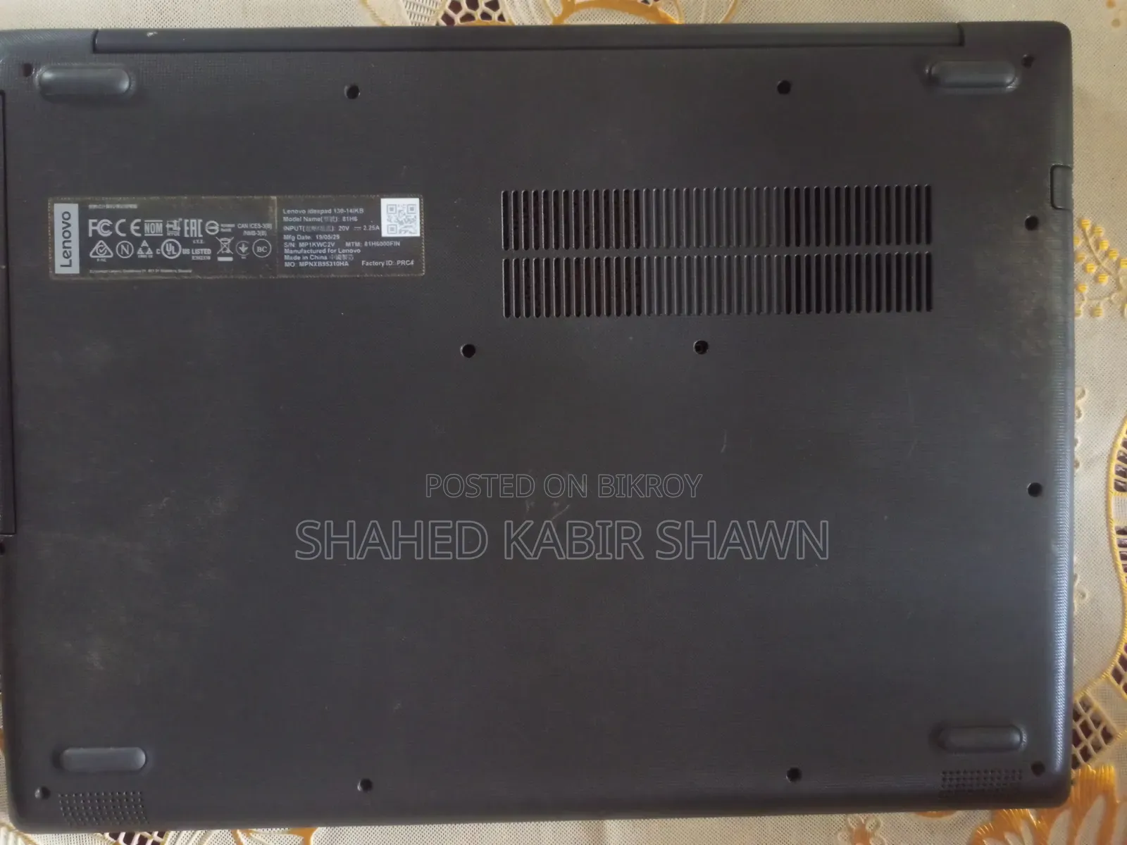 ল্যাপটপ Lenovo IdeaPad 130 4GB Intel Core I3 SSD 256GB