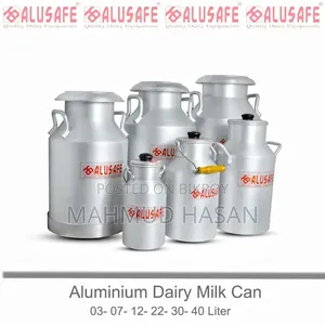 Aluminum Milk Can (with Lid)