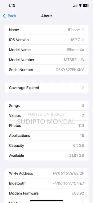 Apple XR 64 GB Blue