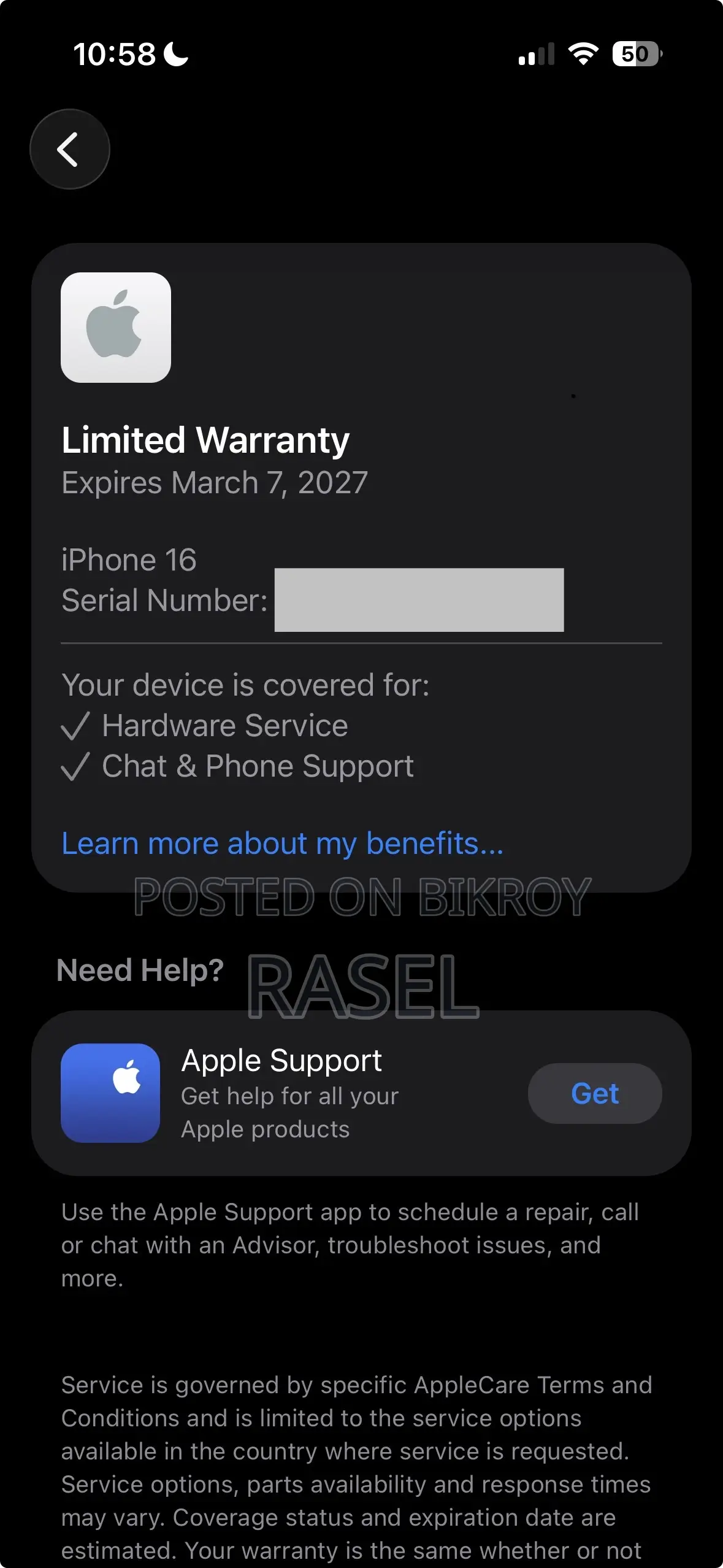 Apple iPhone 16 128 GB Black