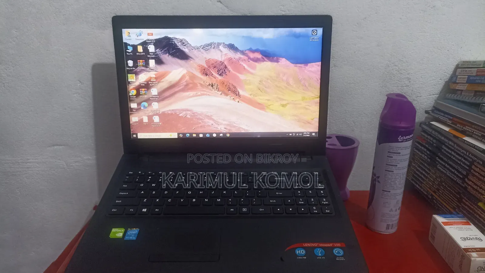 Laptop Lenovo IdeaPad 100 8GB Intel Core i3 HDD+SSD 500GB