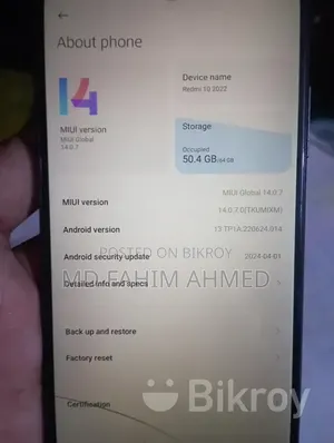 Xiaomi Redmi 10 64 GB Black
