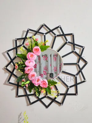 Wall Hanging Mirror with Handcrafted Details