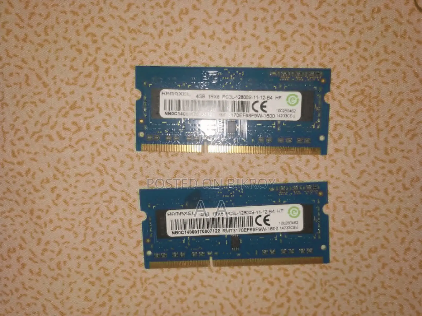 Laptop RAM Ramaxel DDR3L 4GB 1600MHz PC3L-12800S