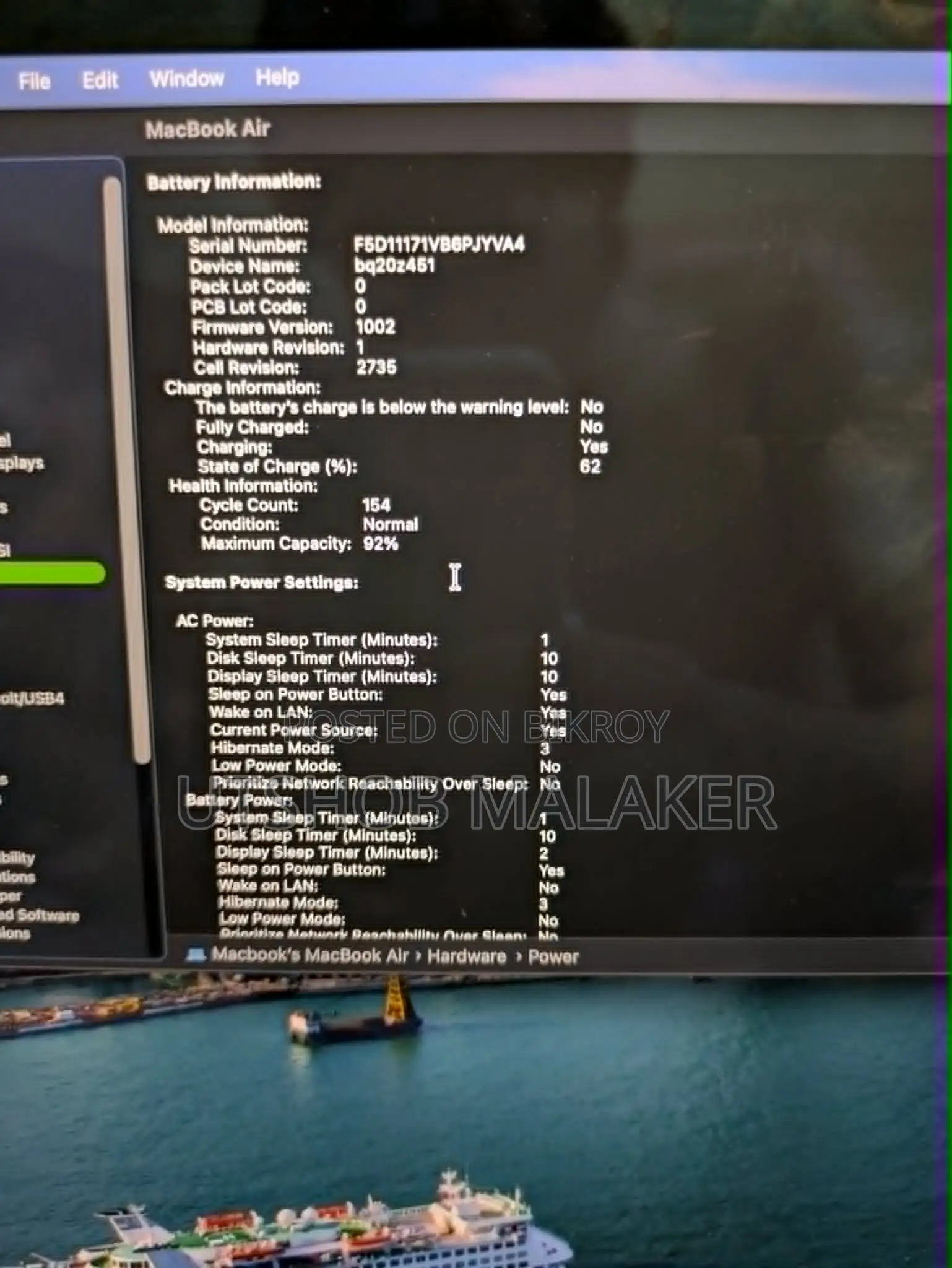 Laptop Apple MacBook Air 2020 M1 8GB Apple M1 SSD 256GB