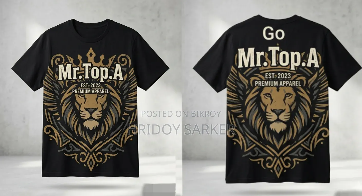 Premium Quality Custom Designed Black T-Shirt