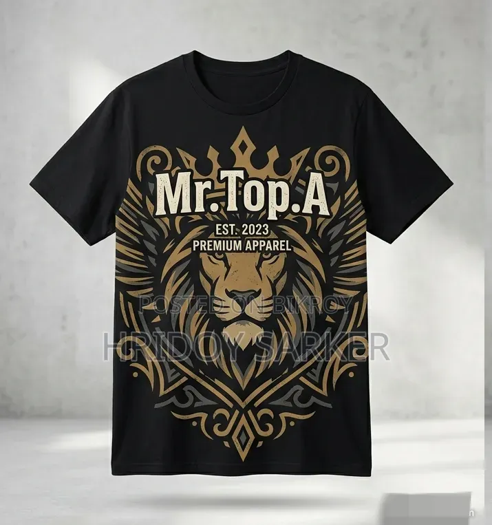 Premium Quality Custom Designed Black T-Shirt