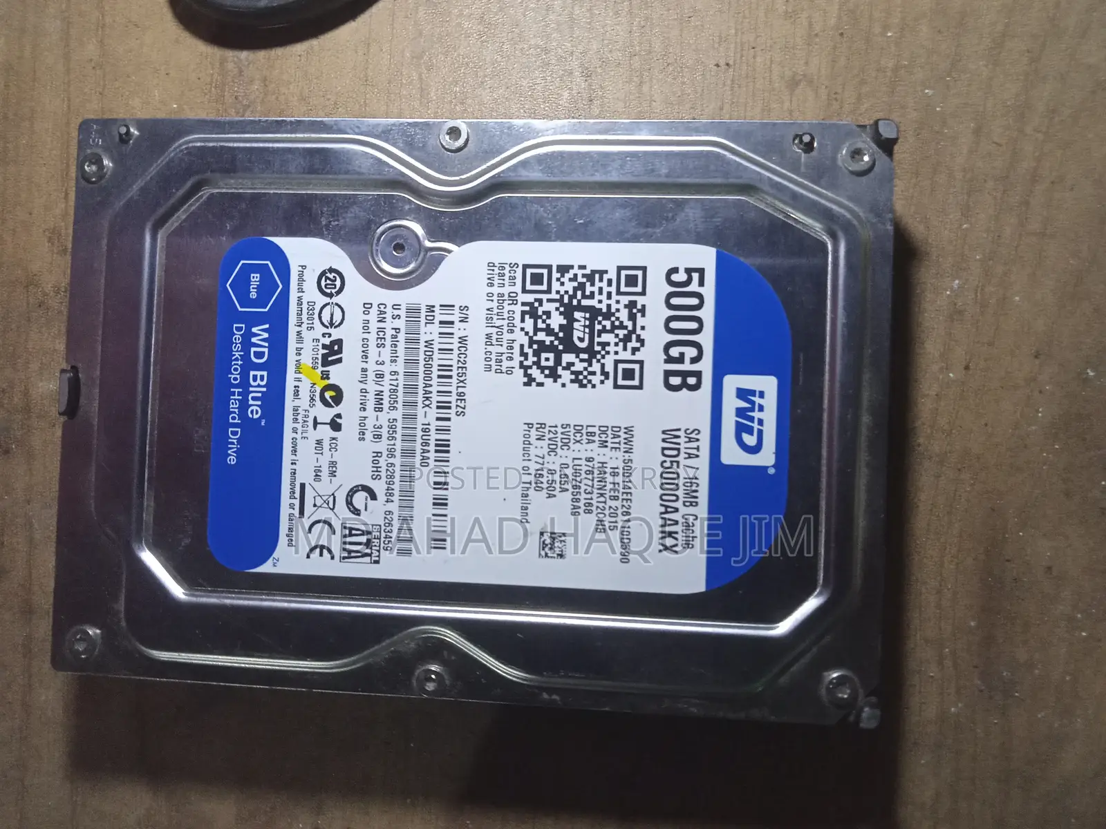 Wd Blue 500gb Desktop Hard Drive (Hdd) for sale
