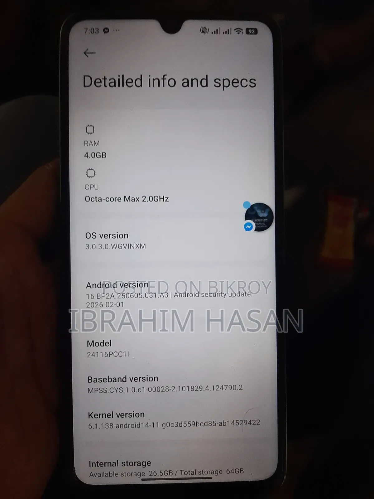 Xiaomi Poco C75 128 GB Blue