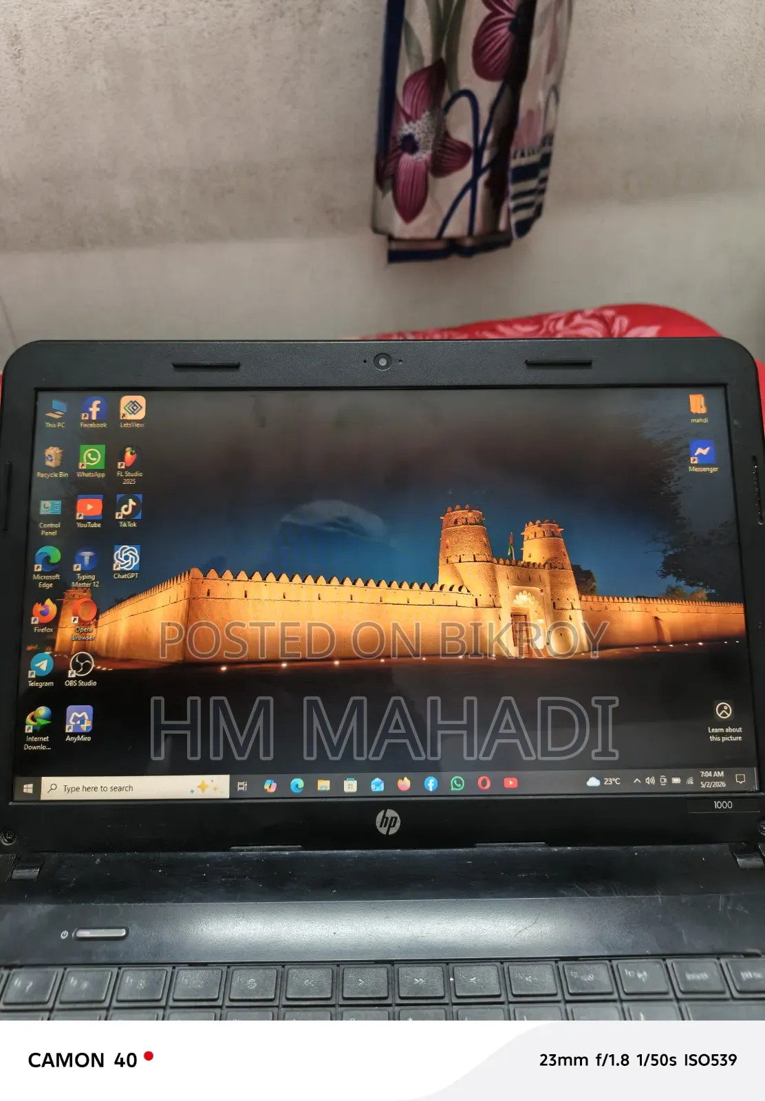 Laptop HP 15-Dw3031 8GB Intel Core I5 SSD 512GB
