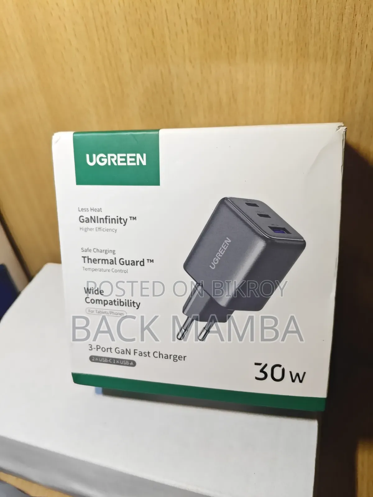 Ugreen 30w Charger(2 Pd Port+1usb)