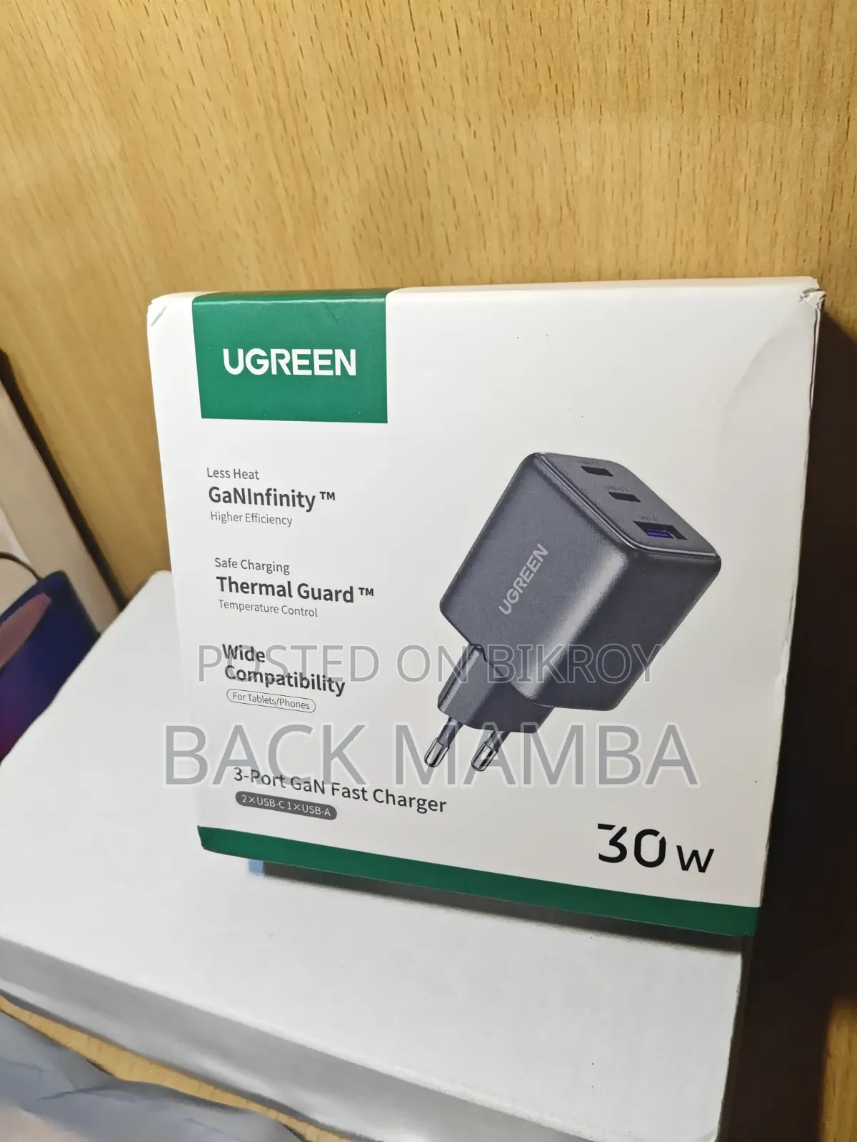Ugreen 30w Charger(2 Pd Port+1usb)