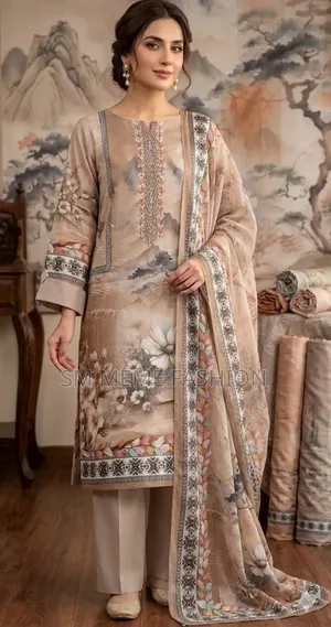 Unstitch Digital Print Three Piece