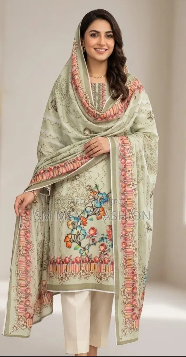 Unstitch Digital Print Three Piece