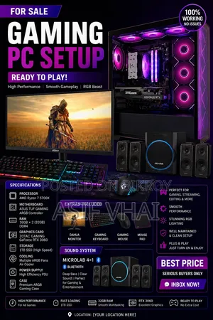 Desktop Computer Asus TUF Gaming FX10CP 32GB AMD Ryzen 7 SSHD+SSD 1T