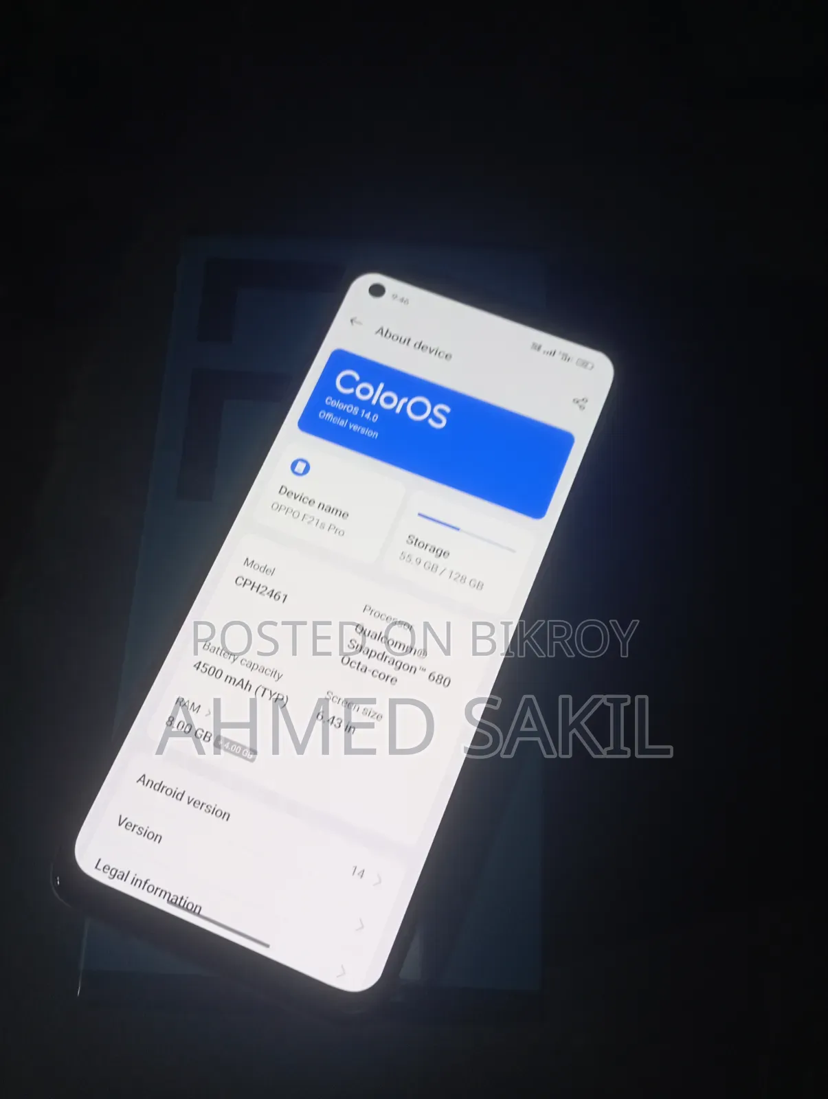 Oppo F21 Pro 128 GB Yellow