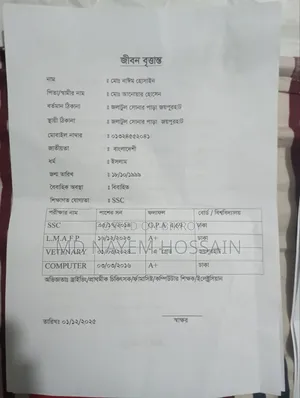 ১২ বছর অভিজ্ঞ হেভি ড্রাইভার