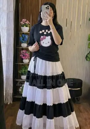 Stylish Skirt and T-Shirt Set