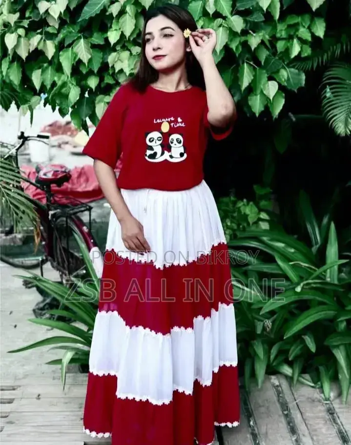 Stylish Skirt and T-Shirt Set
