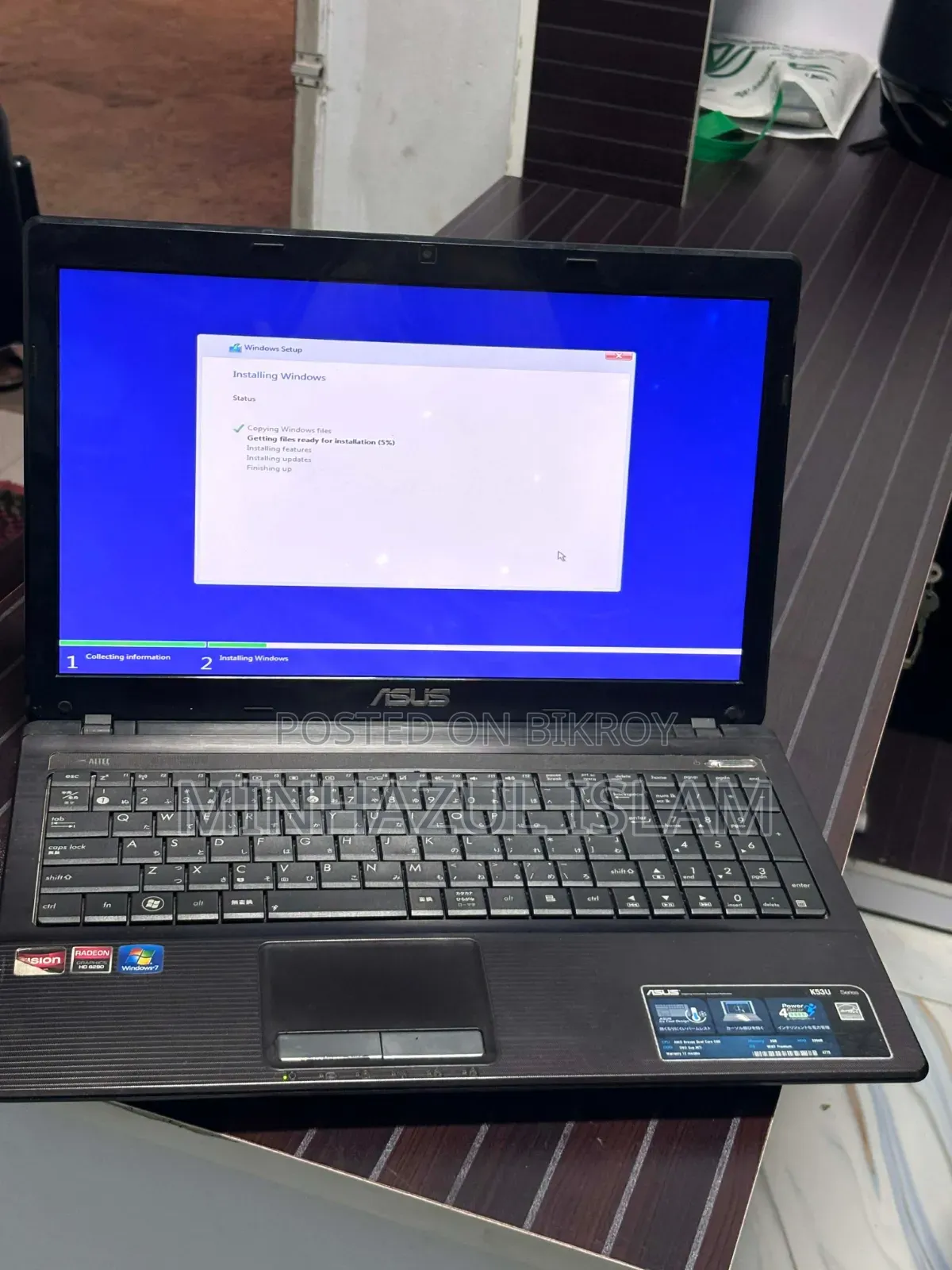 Laptop Asus K53U 8GB AMD HDD+SSD 512GB