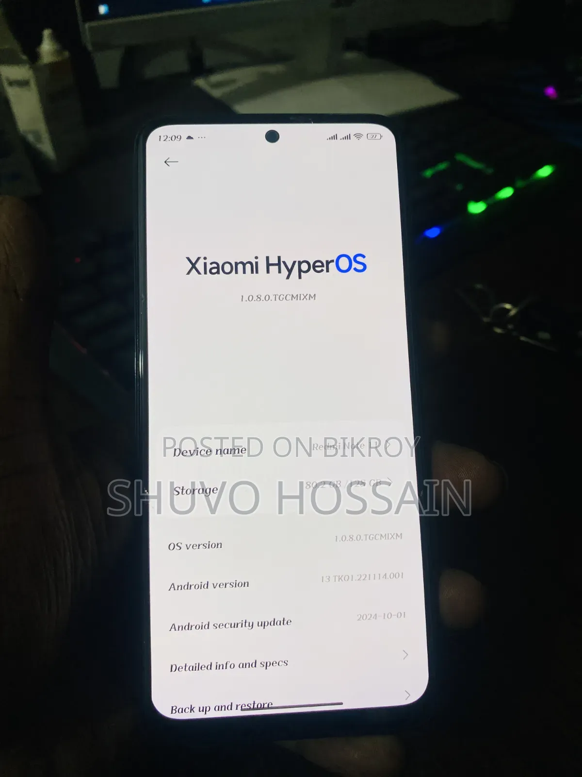 নতুন Xiaomi Redmi Note 11 ১২৮ জিবি ব্লু