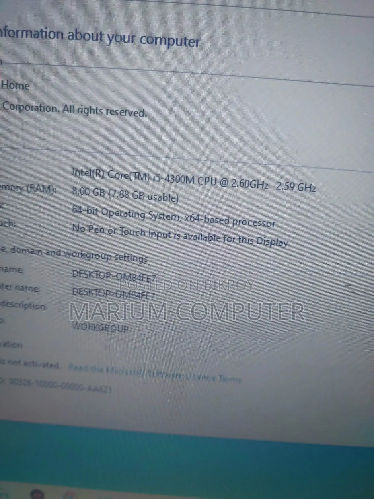 Laptop Lenovo ThinkPad T440p 8GB Intel Core I5 SSD 128GB