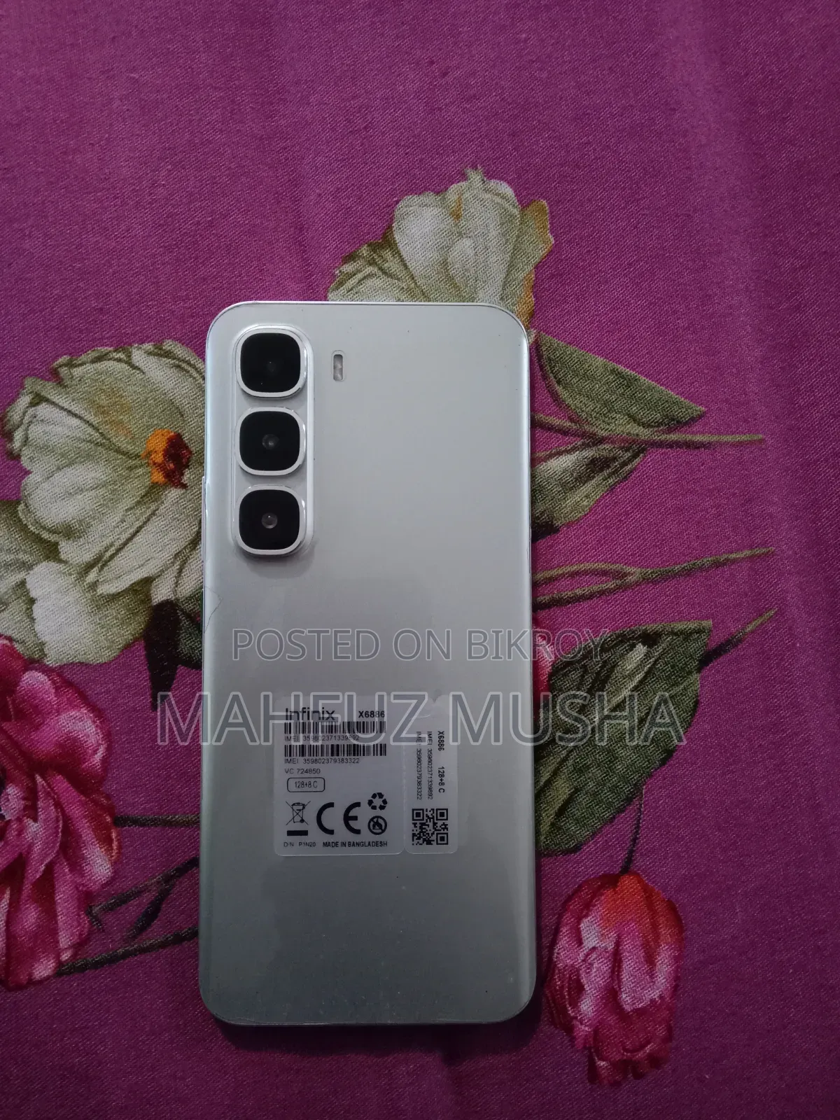 নতুন ইনফিনিক্স হট ৬০ প্রো+ ১২৮ জিবি হোয়াইট