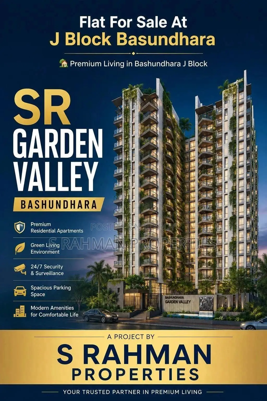 4bdrm Apartment in S Rahman Properties, Basundhara for Sale