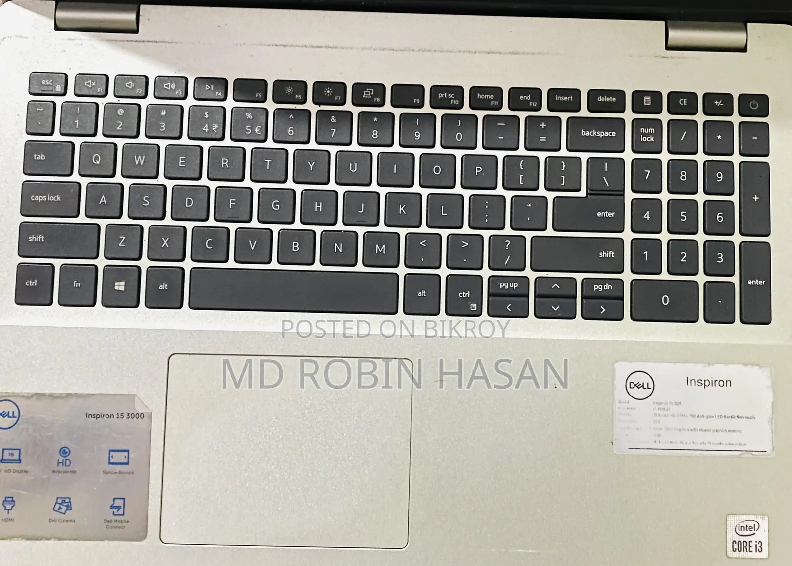 Laptop Dell Inspiron 15 8GB Intel Core I3 SSD 1T