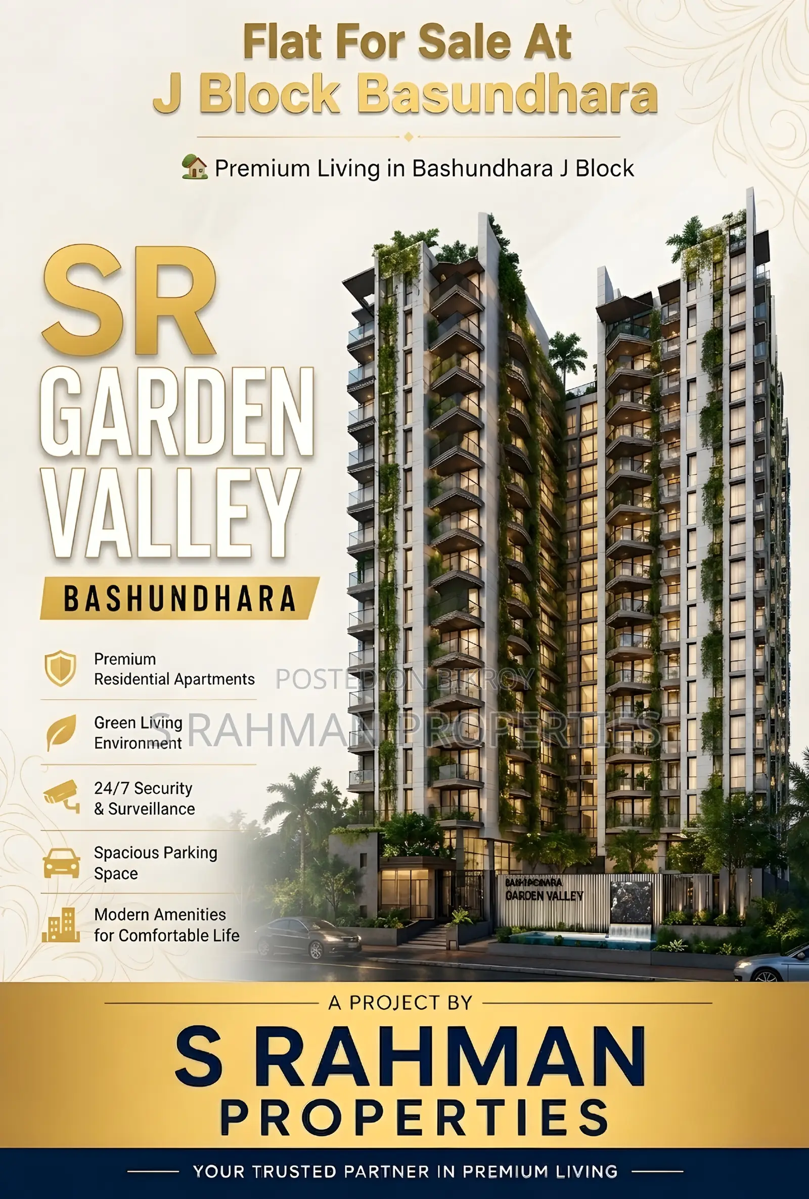 4bdrm Apartment in S Rahman Properties, Basundhara for Sale