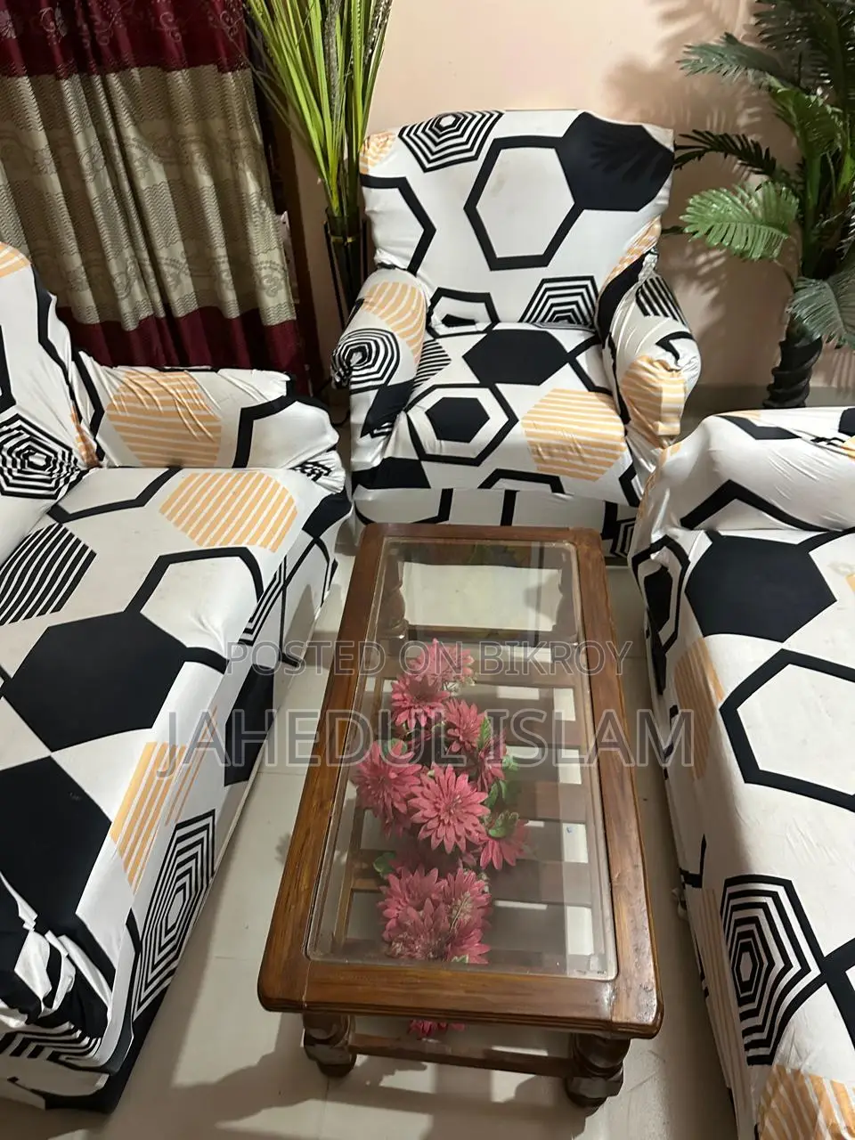 Sofa Set for Sale | Used for one year. [Sofa cover free]