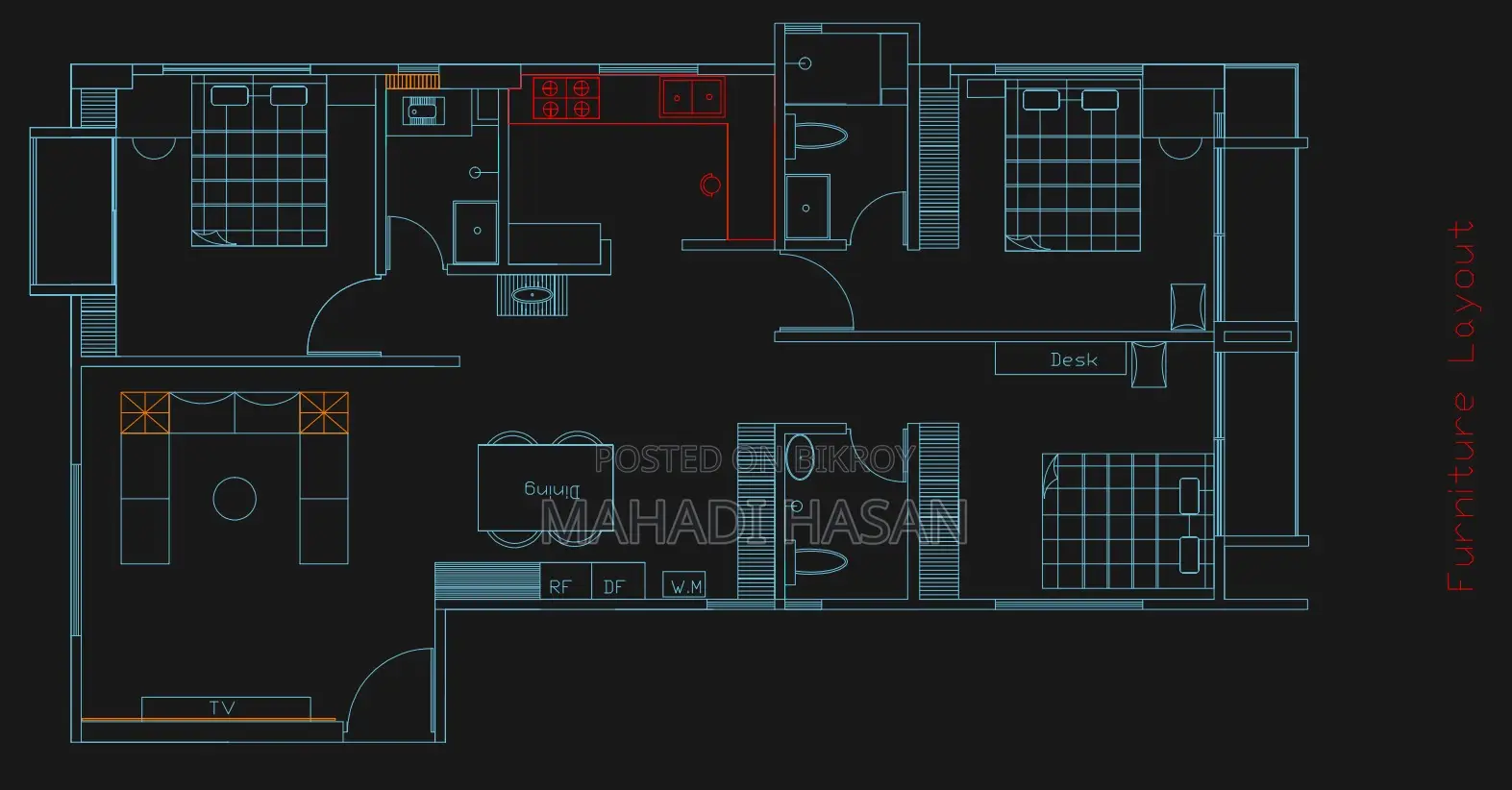 3bdrm Apartment in Mohammadpur for Sale