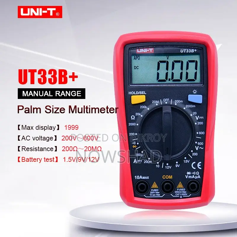 Uni-T Ut33b+ Digital Multimeter (Original, Box Pack) Free Delivery