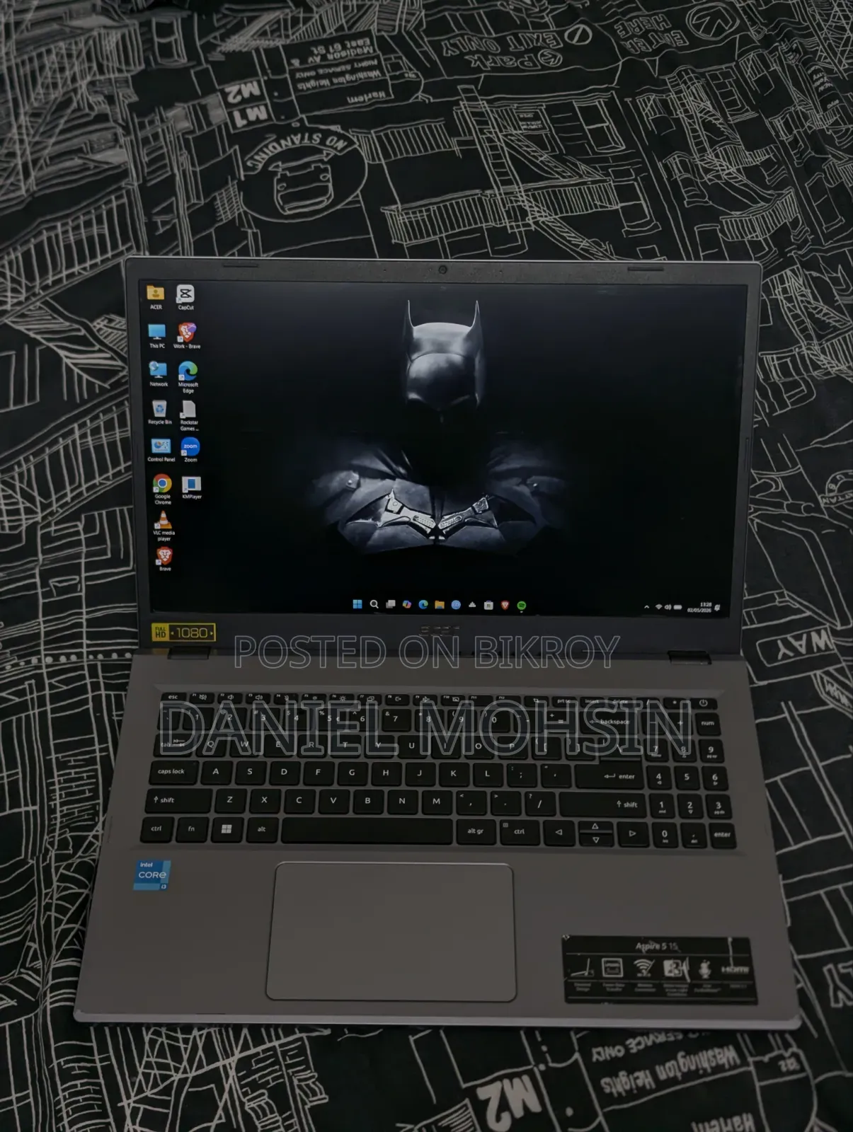 ল্যাপটপ Acer Aspire 5 8GB Intel Core I3 SSD 512GB