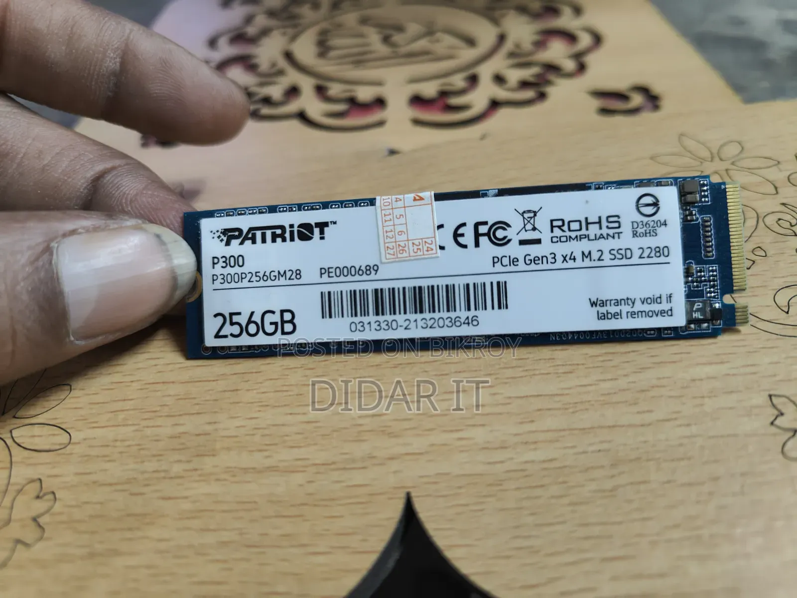 Patriot P300 256gb Nvme SSD- Health Performance 100%