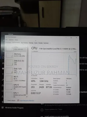 Laptop Asus 16GB Intel Core I5 SSD 256GB
