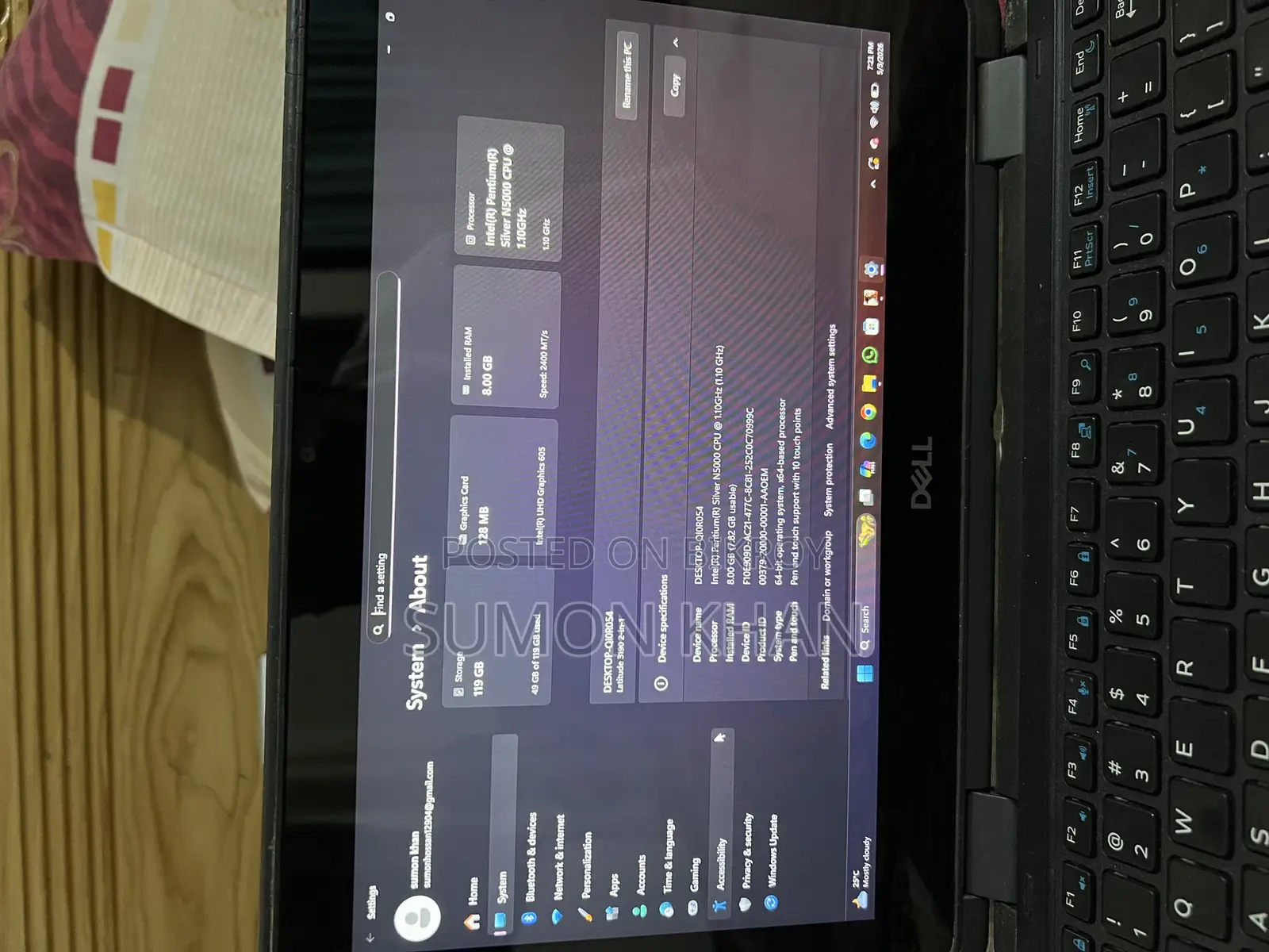 Laptop Dell Latitude 12 5280 8GB Intel Core I5 HDD 128GB