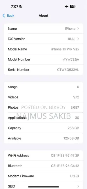Apple iPhone 16 Pro Max 256 GB Gold
